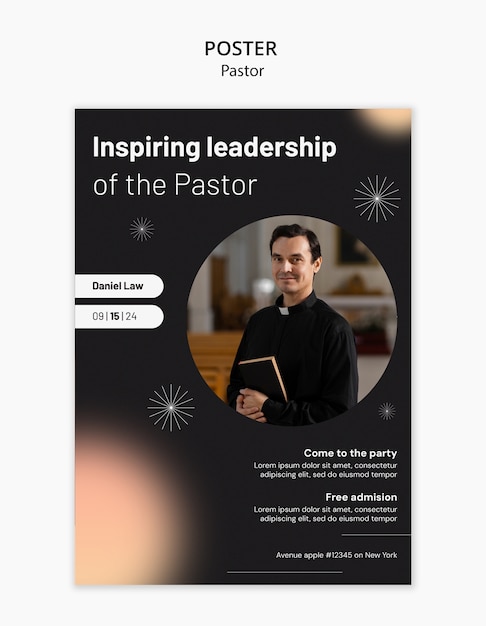 Free PSD inspiring pastor leadership template