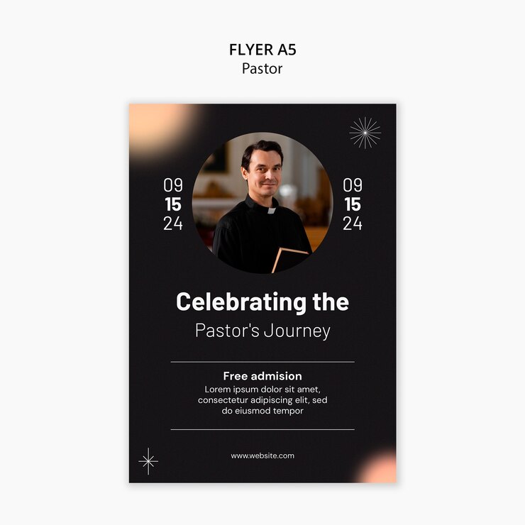 Free PSD inspiring pastor leadership template