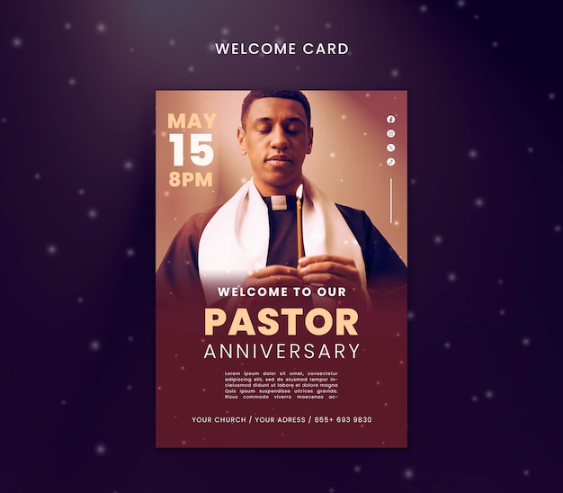 Free PSD inspiring pastor leadership template