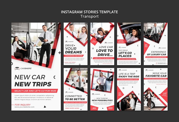 Insta stories transport template design