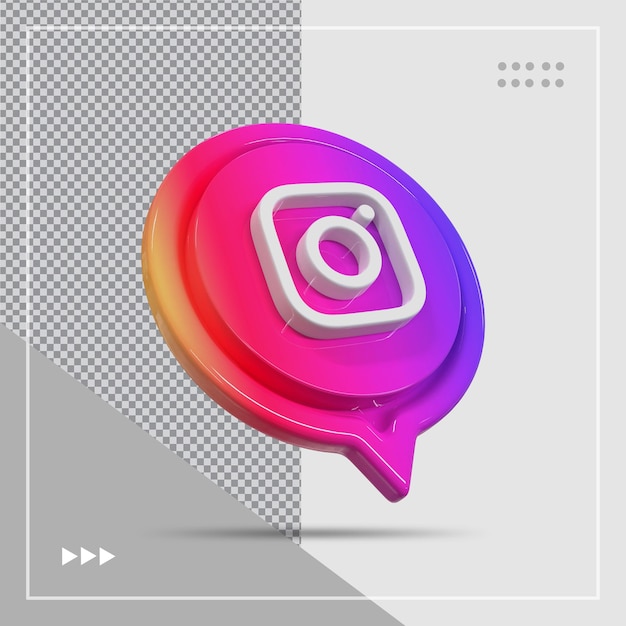 Instagram 아이콘 스타일 크리에이티브 컨셉 프리미엄 PSD 파일
