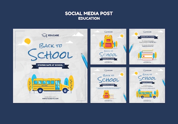 Instagram posts collection for back to school