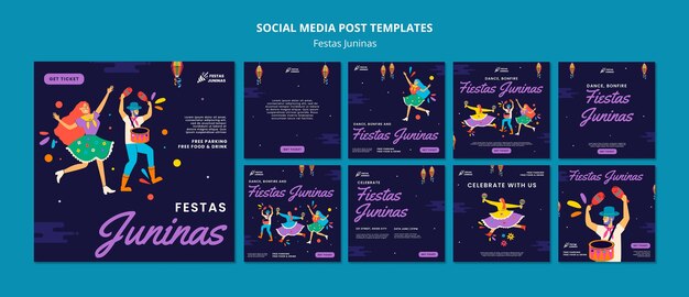 instagram posts collection for brazilian festas juninas celebration