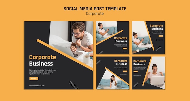 Instagram posts collection for corporate business