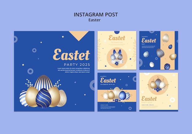 イースターのお祝いのためのInstagramの投稿コレクション