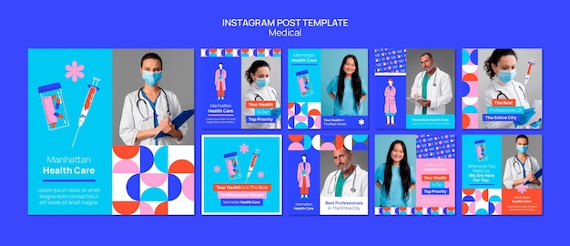 Коллекция постов в Instagram для здоровья и медицины