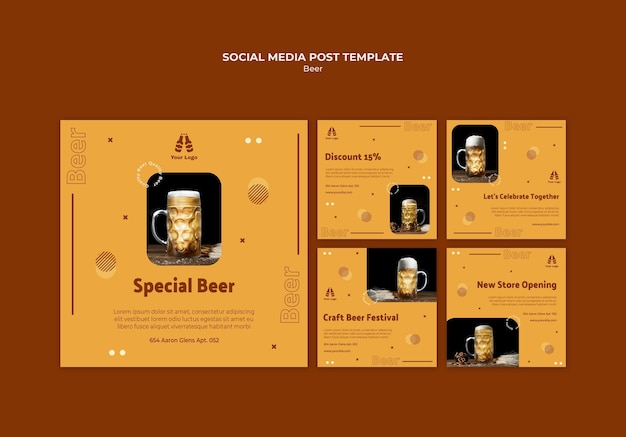 Instagram posts collection for fresh beer