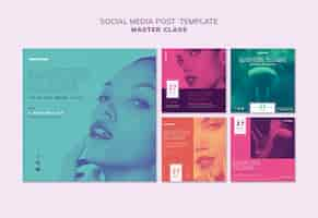 Free PSD instagram posts collection for masterclass