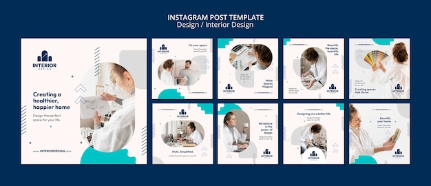 Free PSD instagram posts collection for occupation