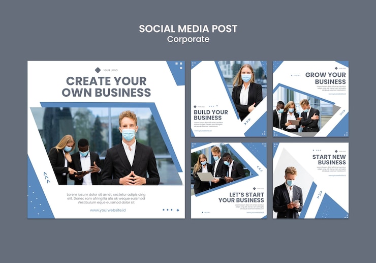 Free PSD instagram posts collection for professional business