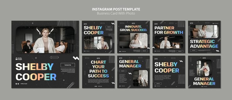 Бесплатный PSD коллекция постов в instagram для профессионального бизнеса