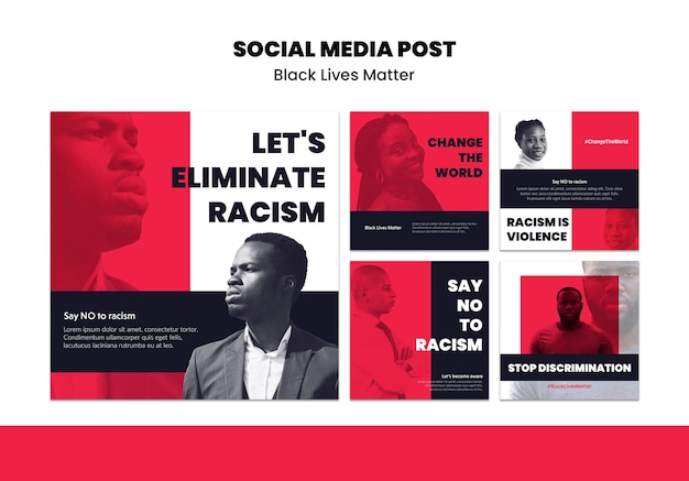 Instagram posts collection for racism and violence