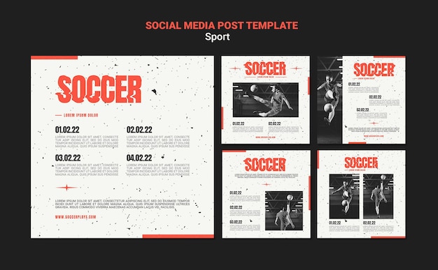 Instagram posts collection for soccer with female player