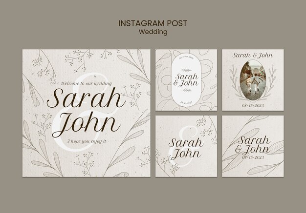 instagram posts collection for wedding celebration