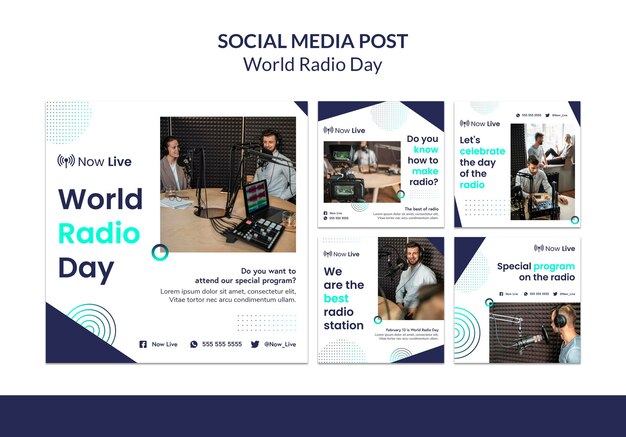 Instagram posts collection for world radio day