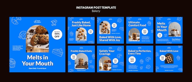 Instagram stories collection for bakery