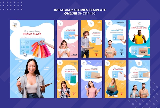 Free PSD instagram stories collection for online shopping