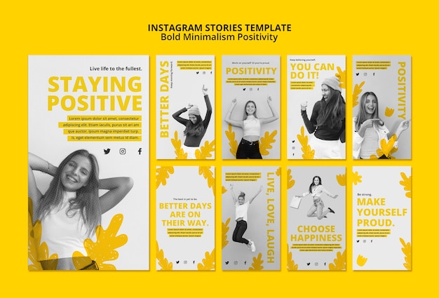 Instagram stories collection for positivism