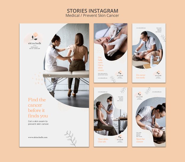 Instagram stories collection for skin cancer prevention