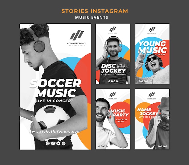 PSD gratuito raccolta di storie su instagram