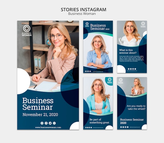 Free PSD instagram stories concept for companies