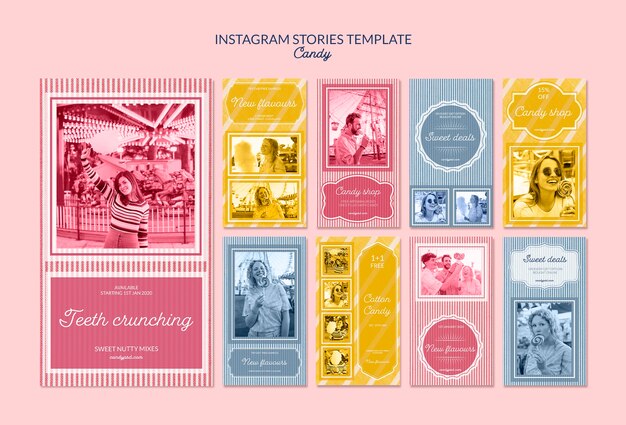 instagram stories publicity for candy shop