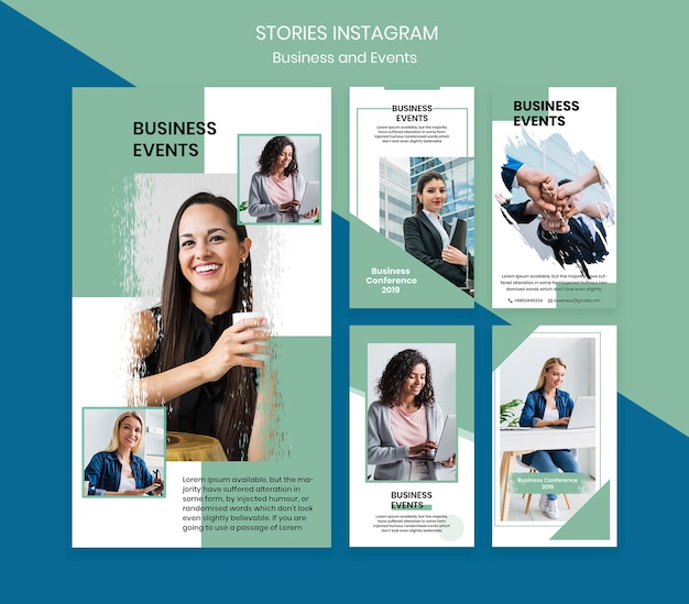 Free PSD instagram stories template for business event