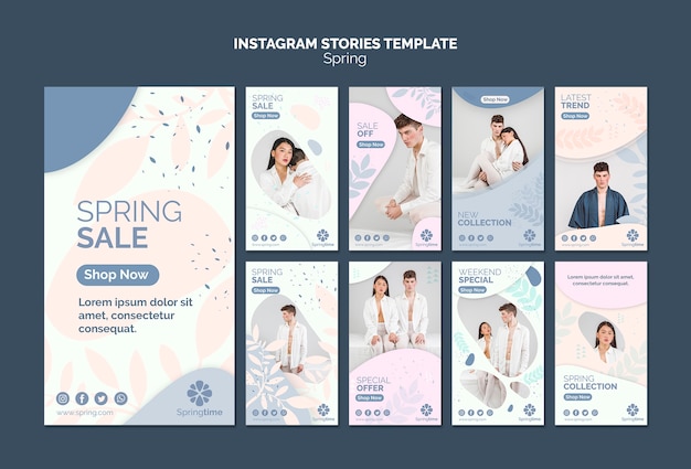 Free PSD instagram stories template collection