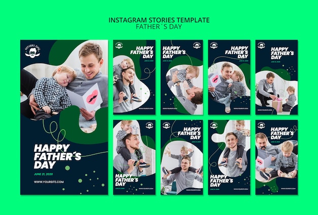 instagram stories template for fathers day event