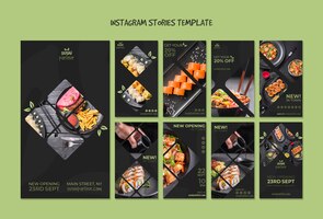 instagram stories template for japanese restaurant