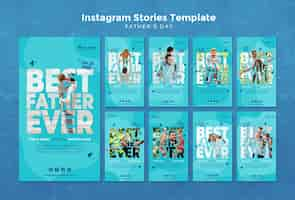 無料PSD 父の日とinstagramストーリーテンプレート