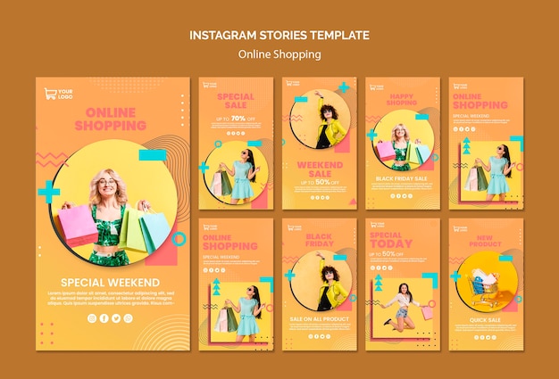 Storie di instagram con acquisti online