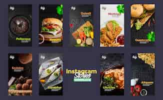 Free PSD instagram story template for restaurant