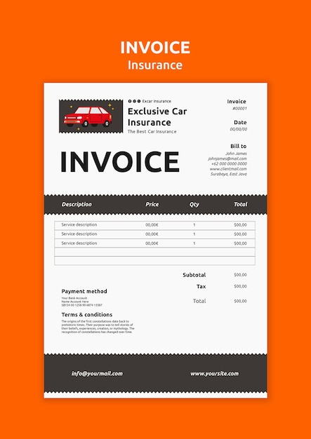 Free PSD insurance template design