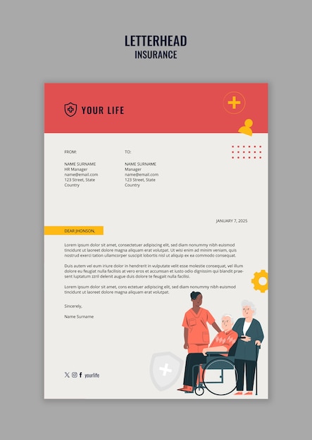 無料PSD 保険のテンプレートの設計