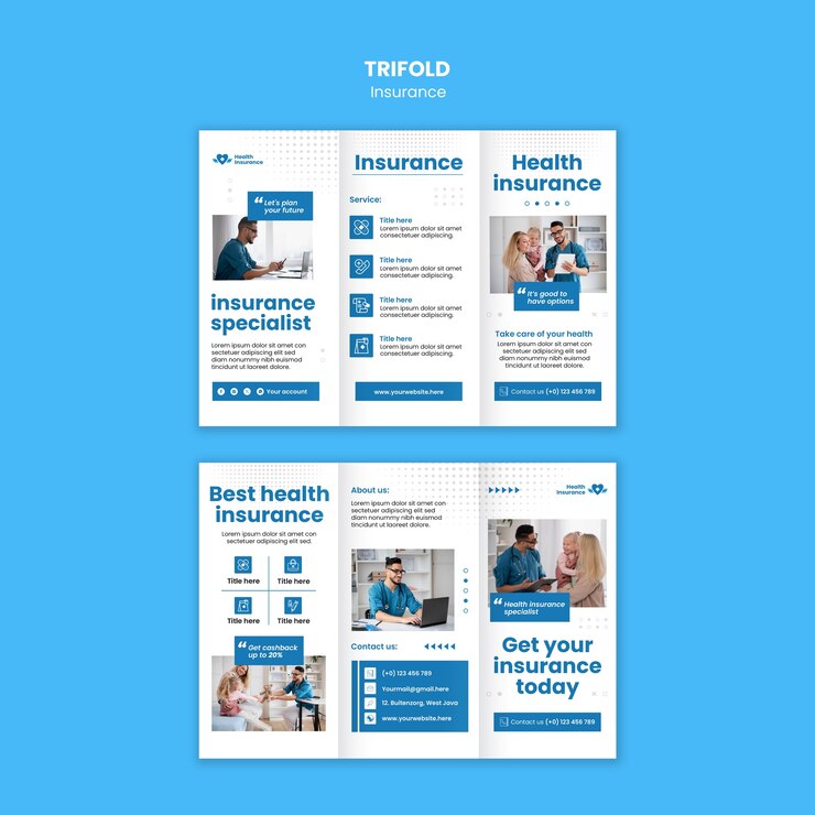 Free PSD insurance template design