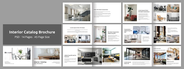 Interior catalog brochure design template