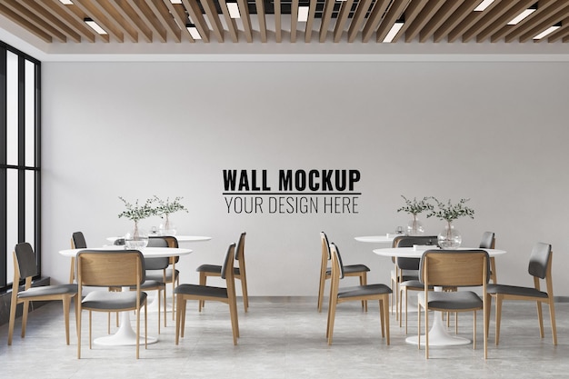 Interior Coffee Shop Wall Mockup