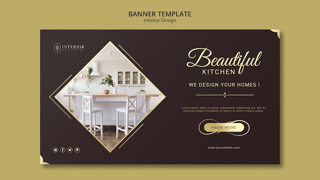 Free PSD interior design banner design