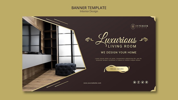 Free PSD interior design banner style