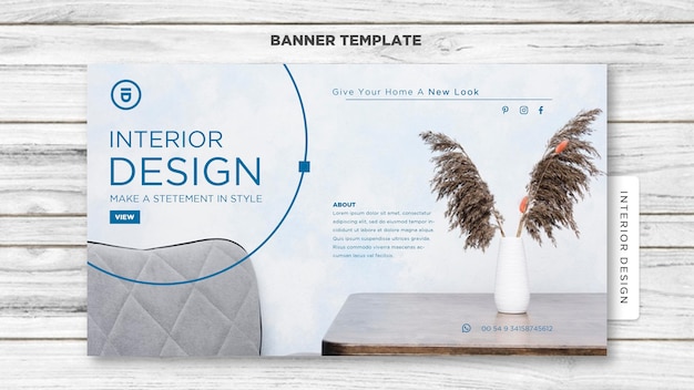 Free PSD interior design banner template