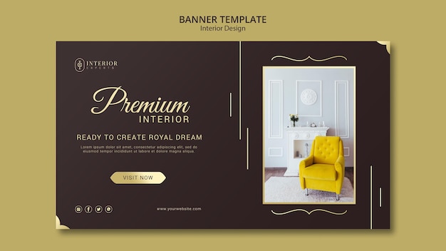 Interior design banner theme