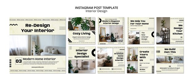 Interior design  instagram posts