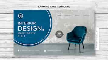 Free PSD interior design landing page