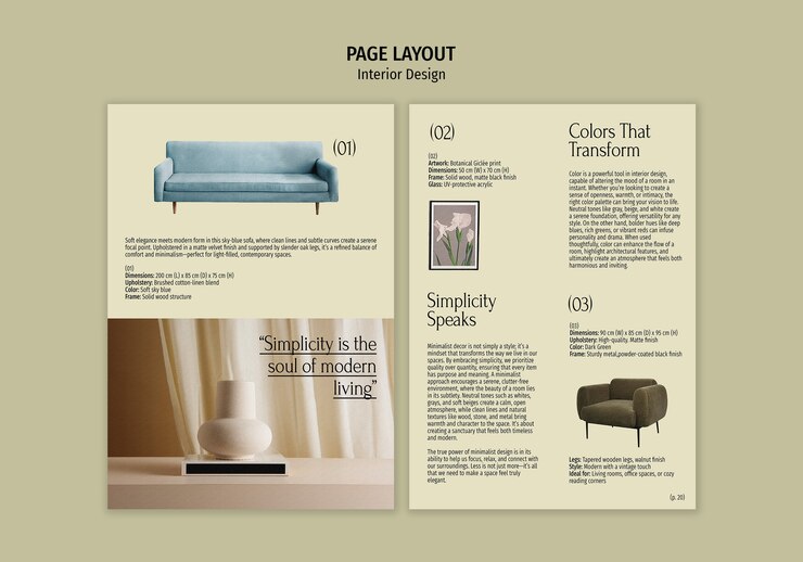 Free PSD interior design layout template
