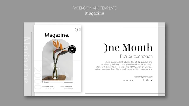 Free PSD interior design magazine social media promo template