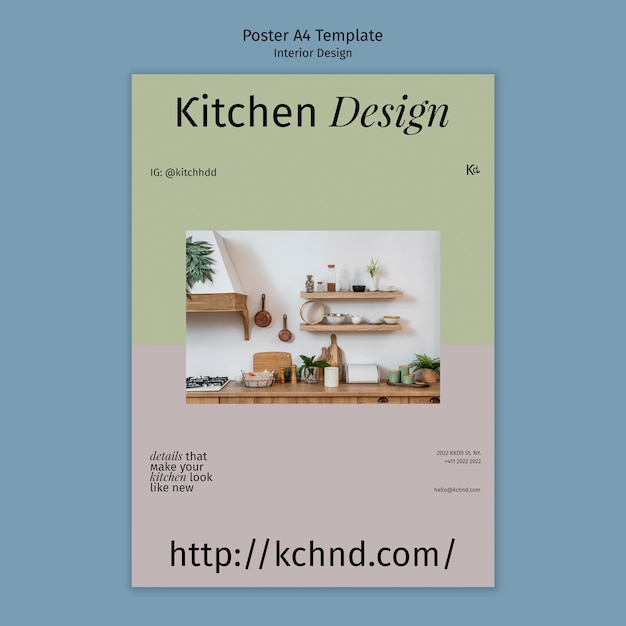 Modello di progettazione poster di interior design