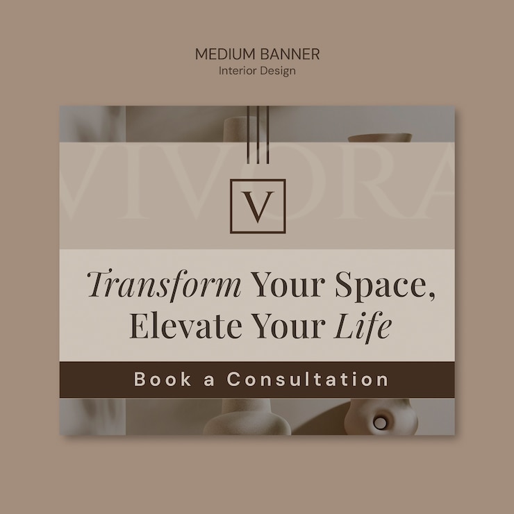 Free PSD interior design promotion banner