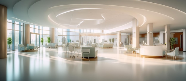 Interior of Luxury Hospital Hall Generative AI – Free PSD Template