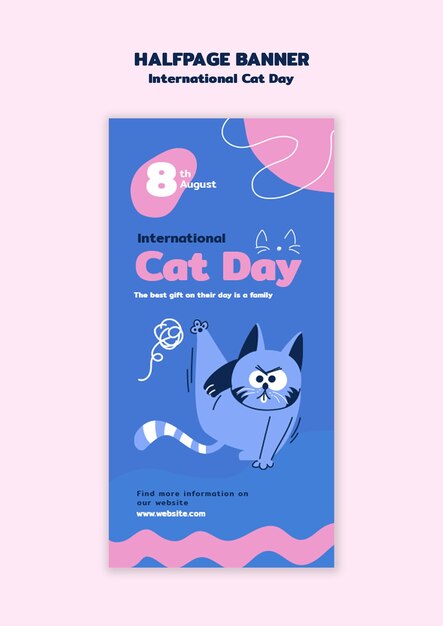 international cat day celebration template